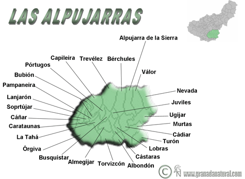 Pueblos de la Comarca de las Alpujarras