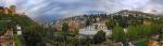 Panorámica de Granada y Alhambra desde el Carmen de los Chapiteles. Paisajes urbanos de Granada