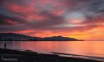 Amanece en la playa de Poniente de Motril.